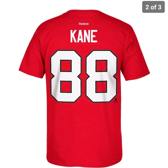 Patrick Kane #88 Chicago Blackhawks  Chief Head Logo Premier Red Jersey Tee - Picture 2 of 9
